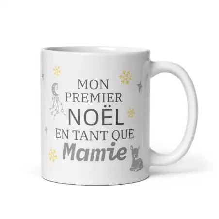 Mug Mon Premier Noël en tant que Mamie | Cadeau Nouvelle Grand-Mère |