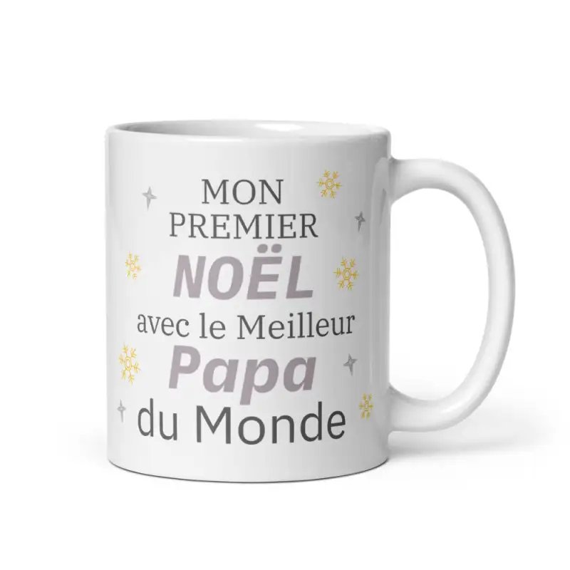 Mug Premier Noël avec le Meilleur Papa du Monde | Cadeau Papa | E-kado