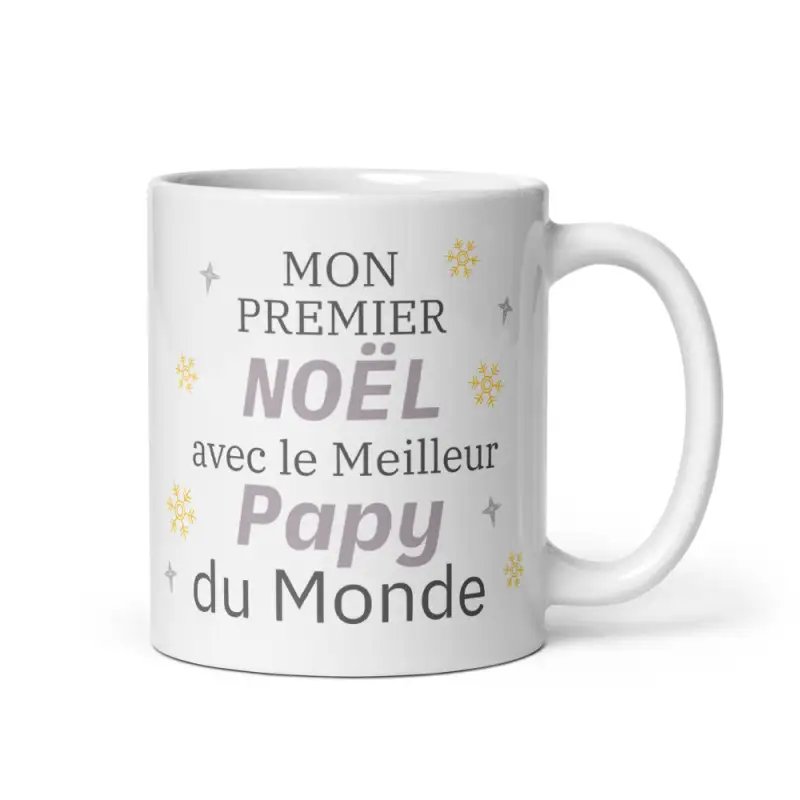 Mug Premier Noël avec le Meilleur Papy du Monde | Cadeau Papy | E-kado