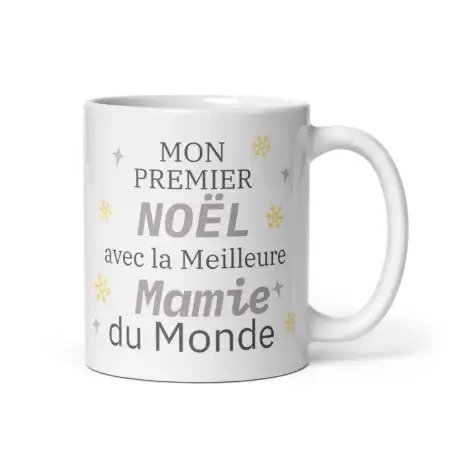 Mug Premier Noël avec la Meilleure Mamie du Monde | Cadeau Mamie | E-k