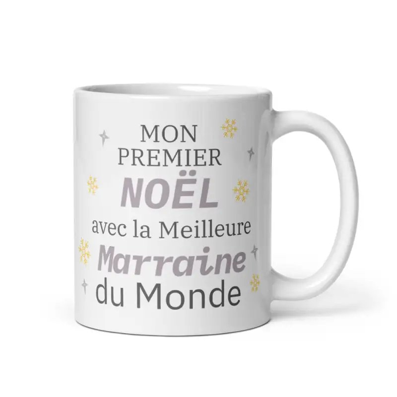 Mug Premier Noël avec la Meilleure Marraine | Cadeau Marraine | E-kado