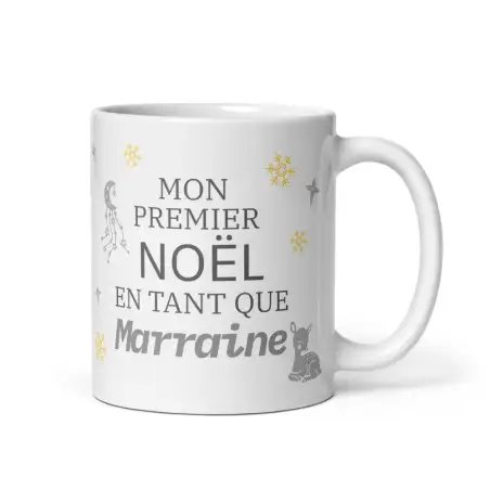 Mug Mon Premier Noël en tant que Marraine | Cadeau Nouvelle Marraine |