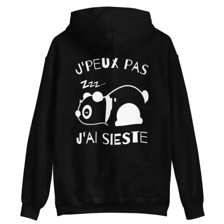 Sweat à capuche j'ai sieste