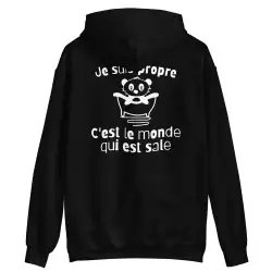 Sweat à capuche "je suis propre"