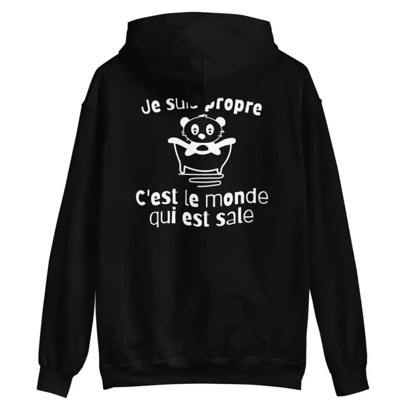 Sweat à capuche "je suis propre"