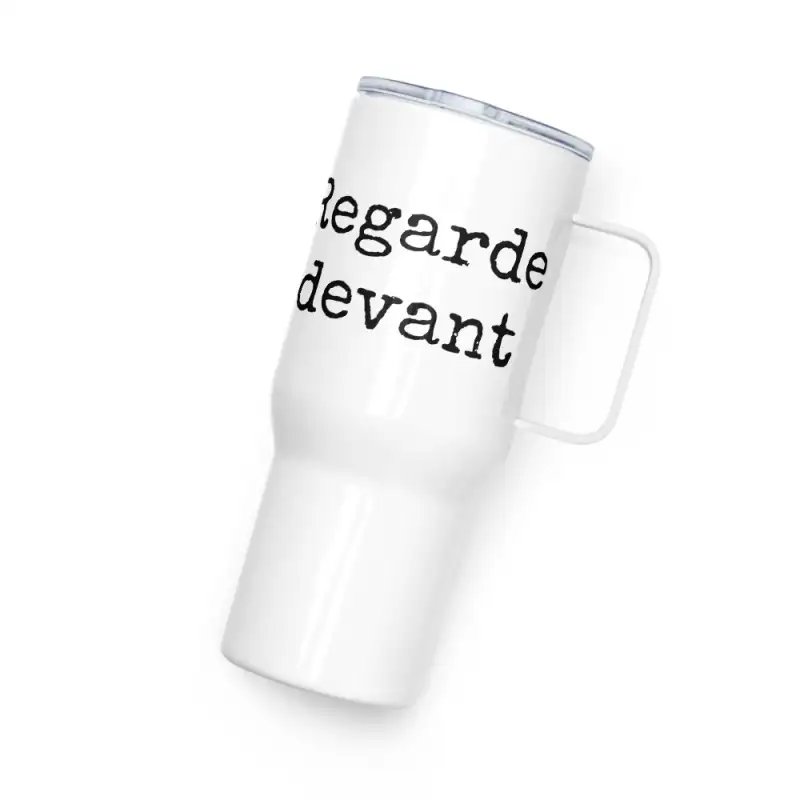 Mug avec anse "Regarde devant"