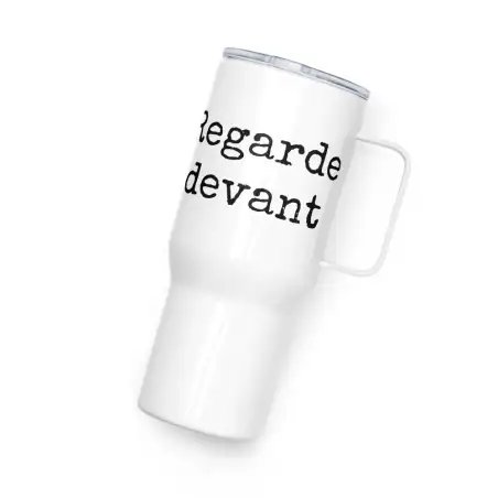 Mug avec anse "Regarde devant"