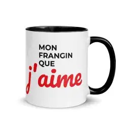 Mug "Mon Frangin que j'aime" | Cadeau Frangin Design Noir