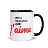 Mug "Mon Frangin que j'aime" | Cadeau Frangin Design Noir