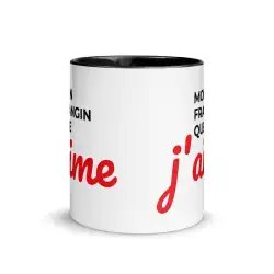 Mug "Mon Frangin que j'aime" | Cadeau Frangin Design Noir