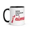 Mug "Mon Frangin que j'aime" | Cadeau Frangin Design Noir