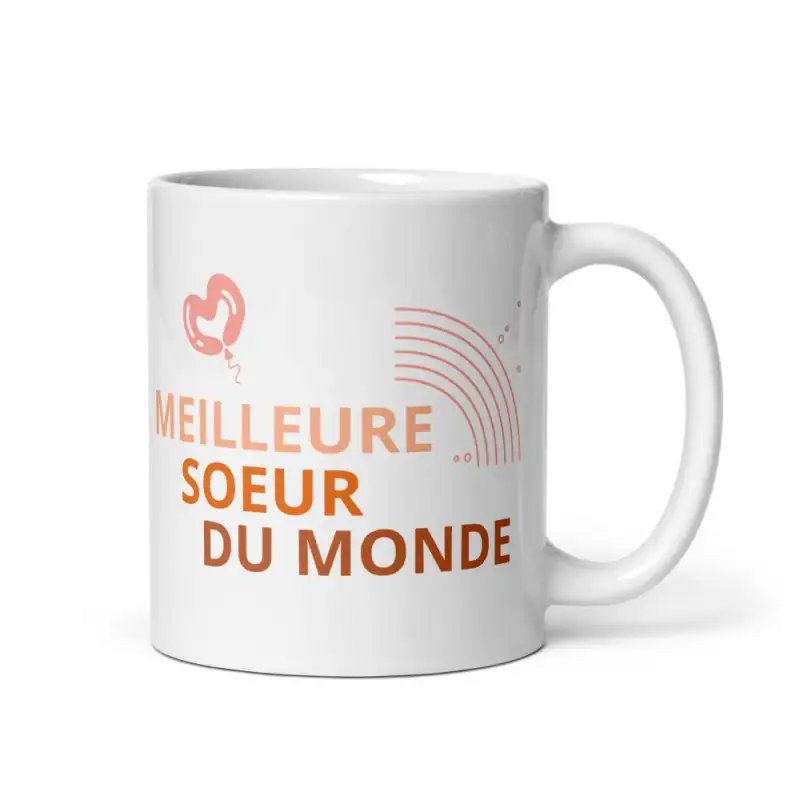 Mug "Meilleure Sœur du Monde" | Cadeau Sœur Fun & Coloré