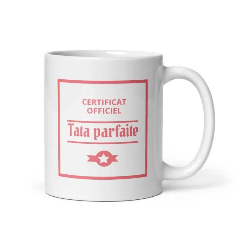 Mug "Meilleure Tata du Monde" | Cadeau Certificat Tante