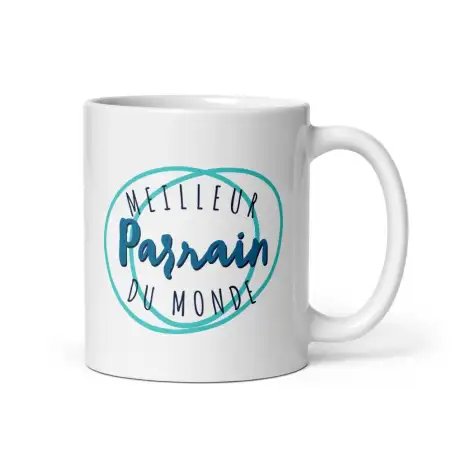 Mug "Meilleur Parrain du Monde" | Design Cercles Chic