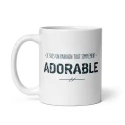 Mug "Parrain Adorable" | Cadeau Tendre pour Parrain