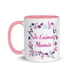 Mug "Je t'aime Mamie" | Cadeau Tendre & Rose