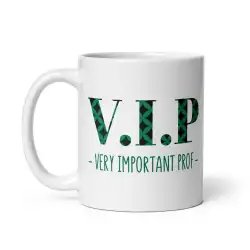Mug "VIP Very Important Prof" | Cadeau Prof Vert Énergie